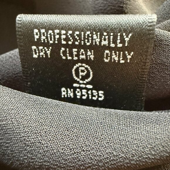 Lafayette 148 Size 4 Black Silk Sheer Sleeves Beaded Pleated Evening Gown - Picture 15 of 16